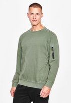 National Geographic Heren Trui Dyed Crewneck Agave Green
